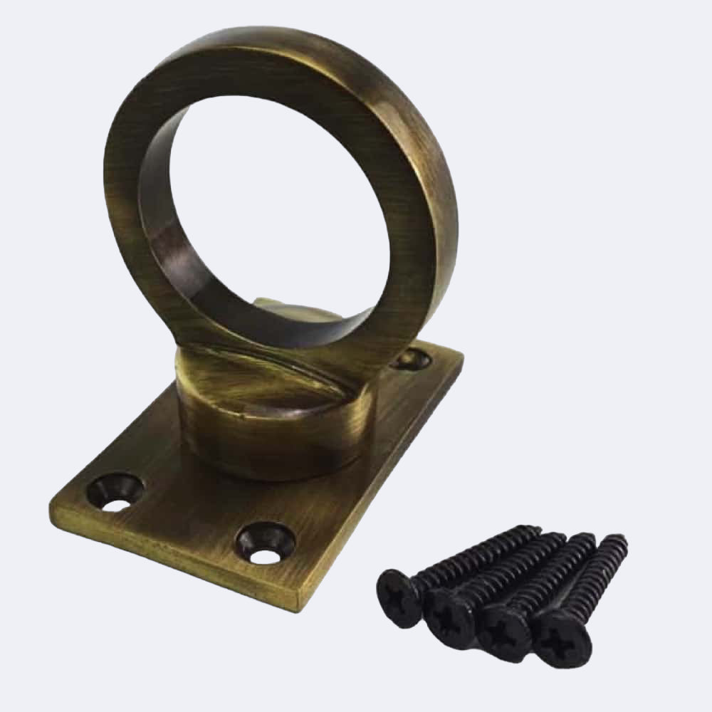 40mm Antique Brass Eye Plate Rope Fittings