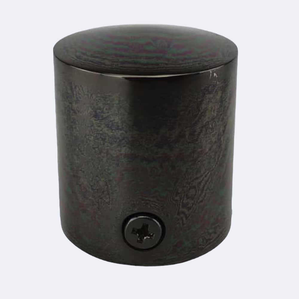 36mm Gun Metal Black End Cap Rope Fittings