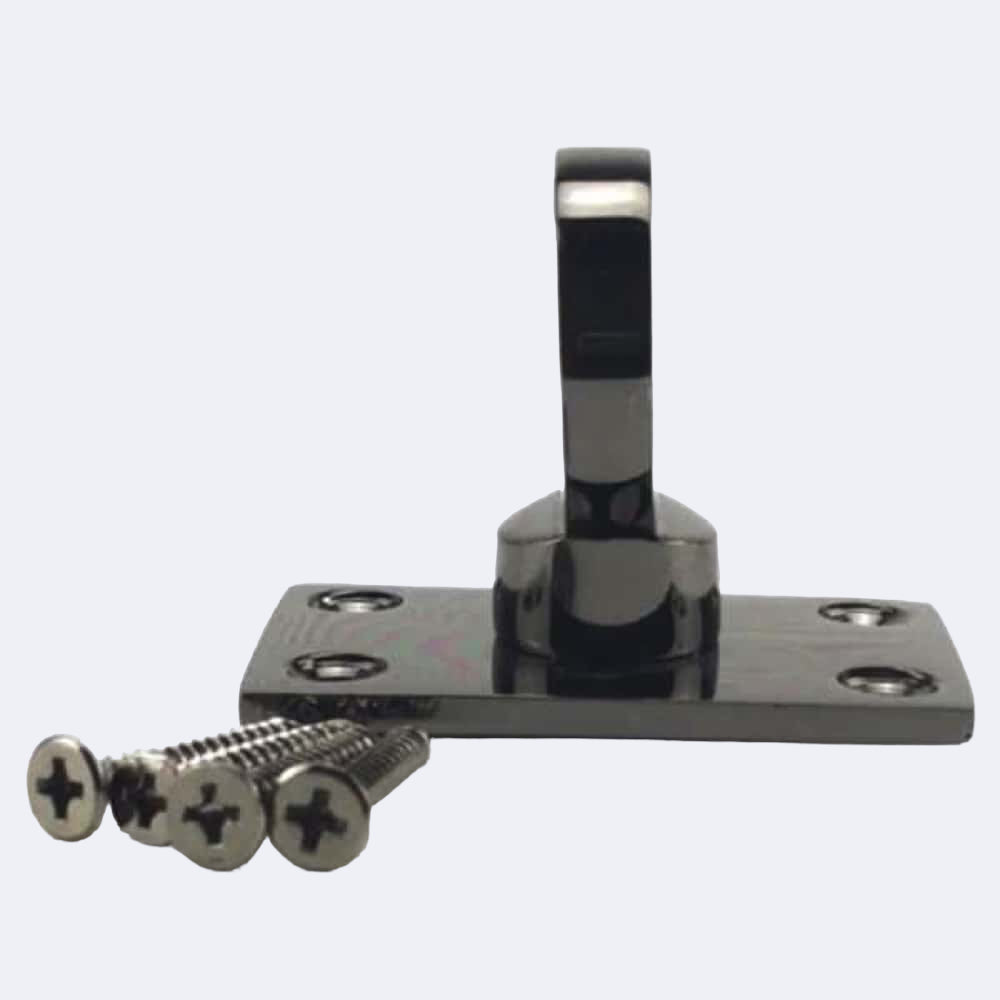 40mm Gun Metal Black Eye Plate Rope Fittings