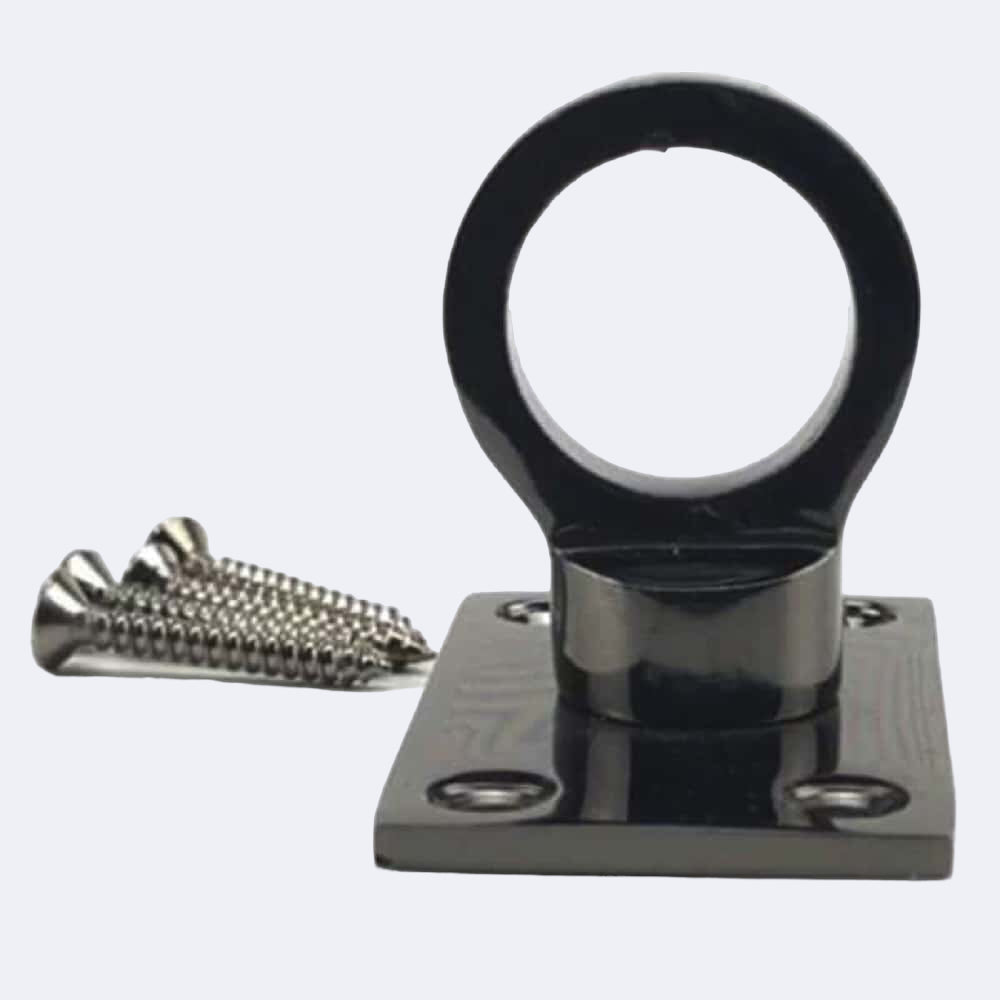 40mm Gun Metal Black Eye Plate Rope Fittings