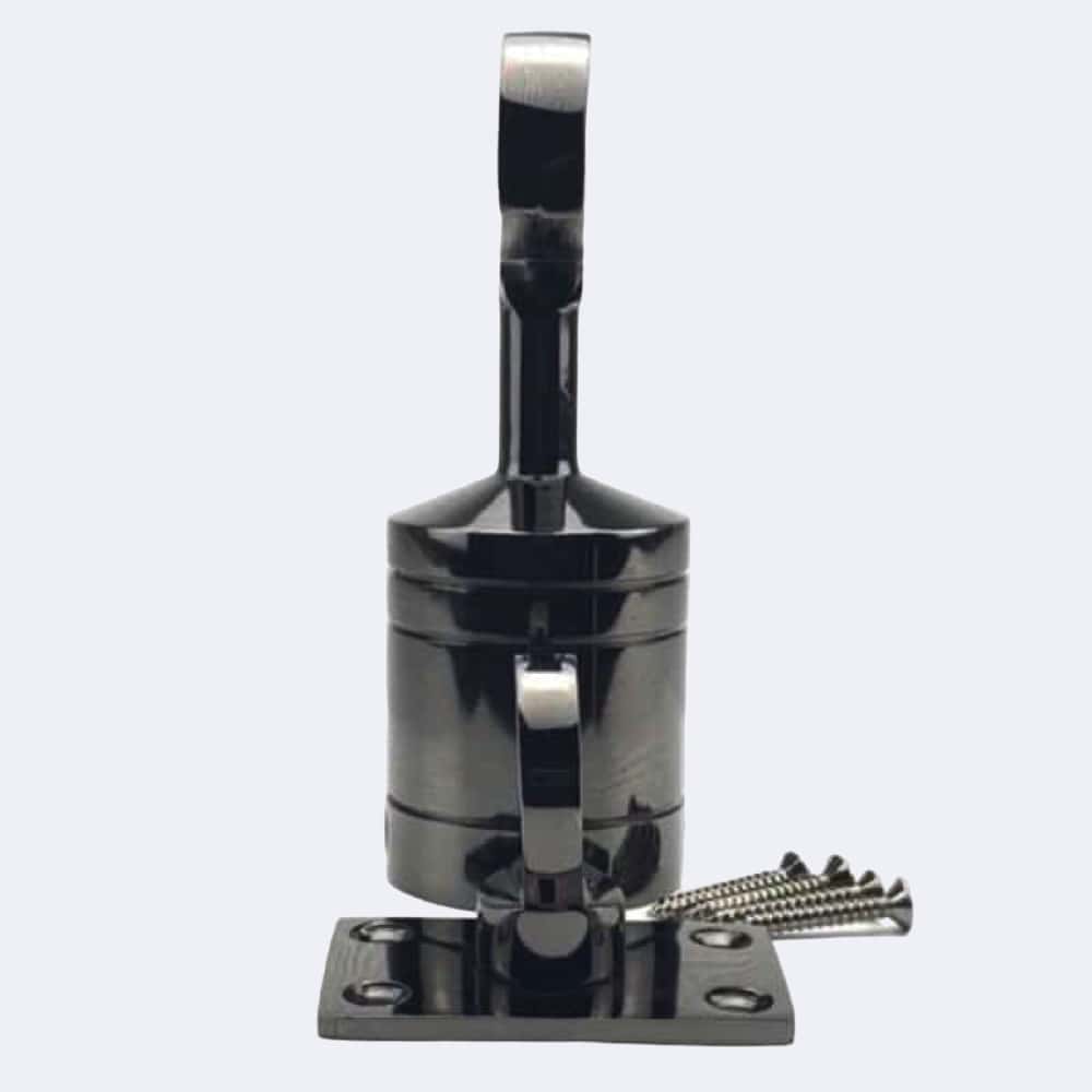 24mm Gun Metal Black Hook And Eye Plate Rope Fittings