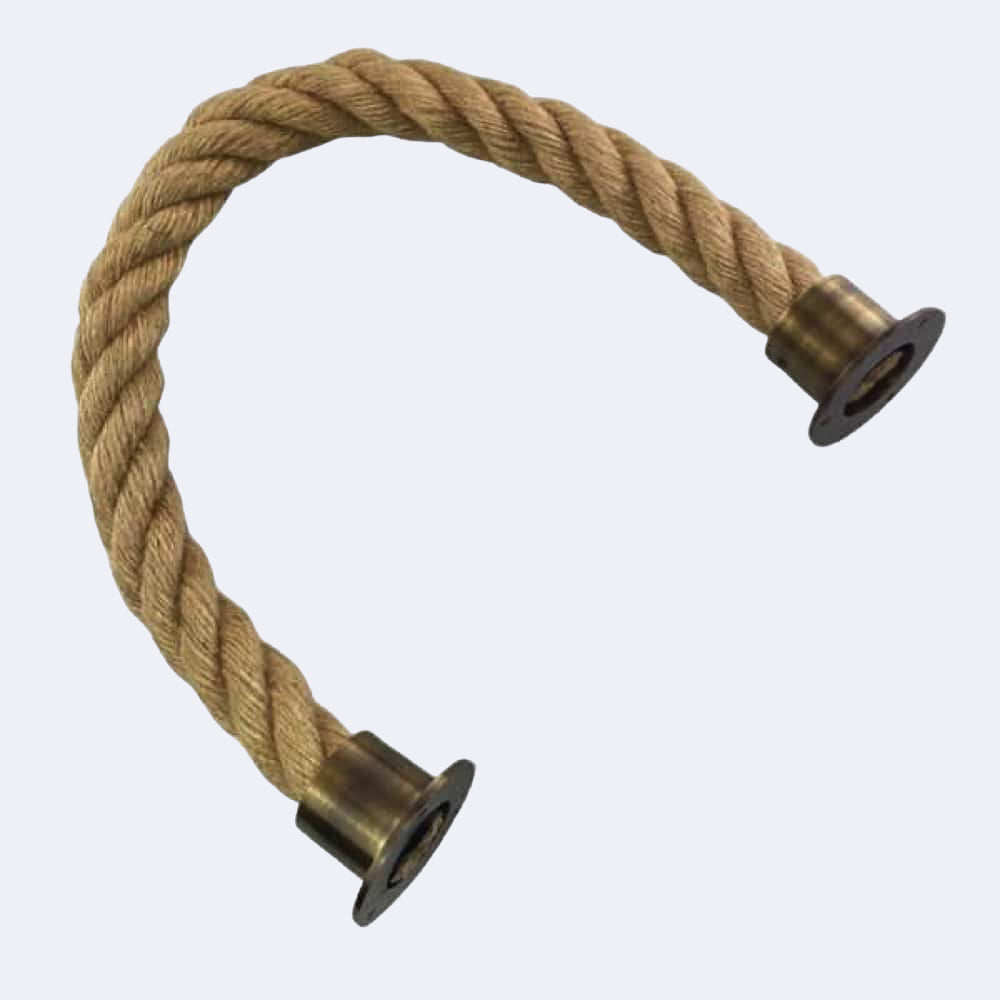 Natural Jute Barrier Rope With Cup Ends