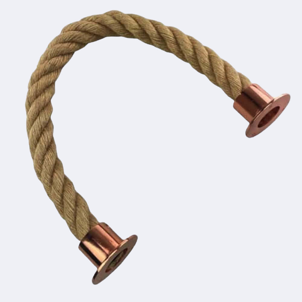 Natural Jute Barrier Rope With Cup Ends