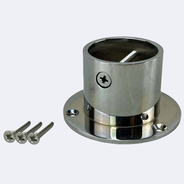 24mm Polished Chrome Cup End Rope Fittings