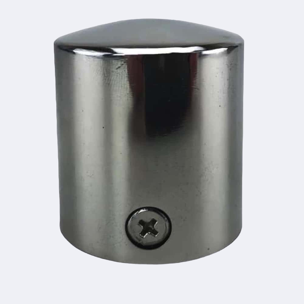 32mm Polished Chrome End Cap Rope Fittings