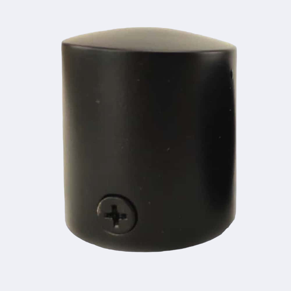 24mm Powder Coated Black End Cap Rope Fittings