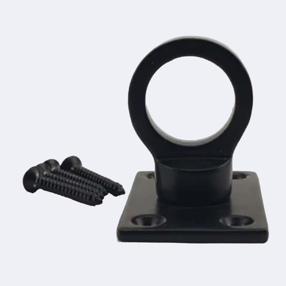 32mm Powder Coated Black Eye Plate Rope Fittings