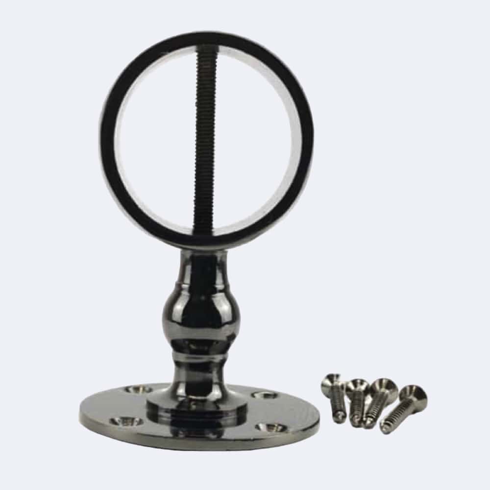 24mm Gun Metal Black Low Profile Handrail Brackets