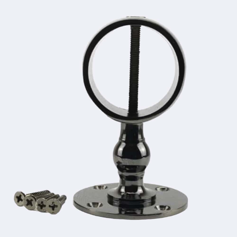 24mm Gun Metal Black Low Profile Handrail Brackets
