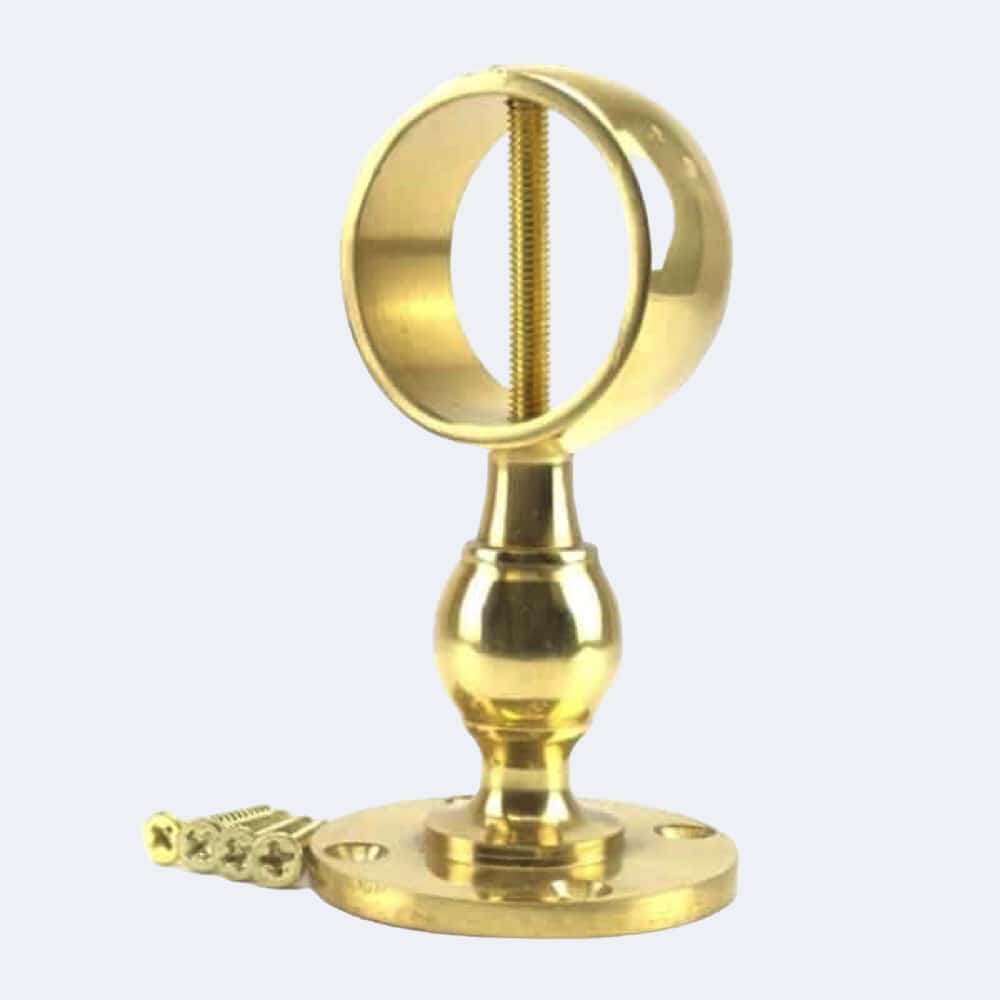 40mm Polished Brass Standard Handrail Brackets