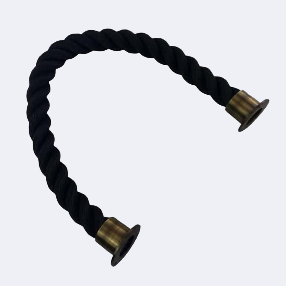 Synthetic Black Barrier Rope With Cup Ends