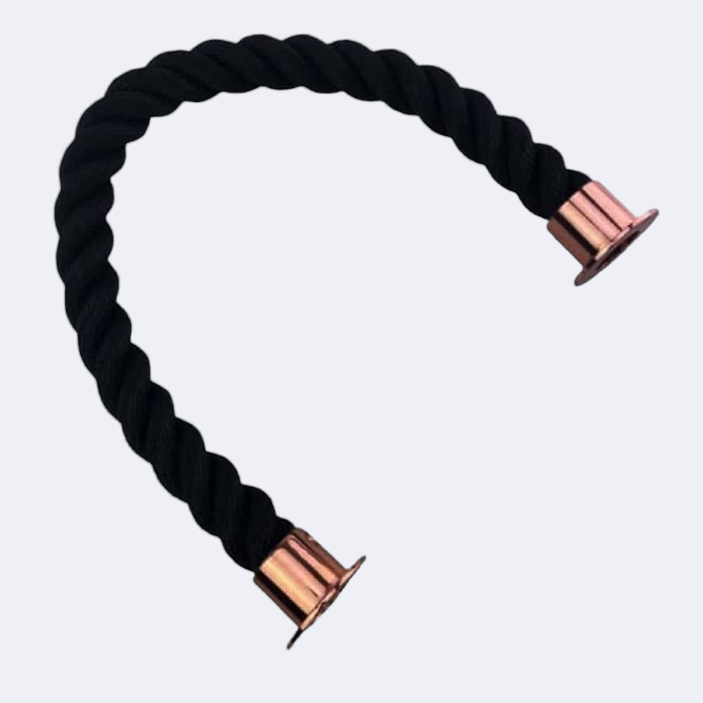 Synthetic Black Barrier Rope With Cup Ends