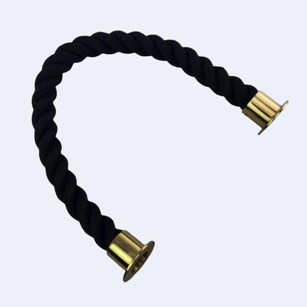 Synthetic Black Barrier Rope With Cup Ends