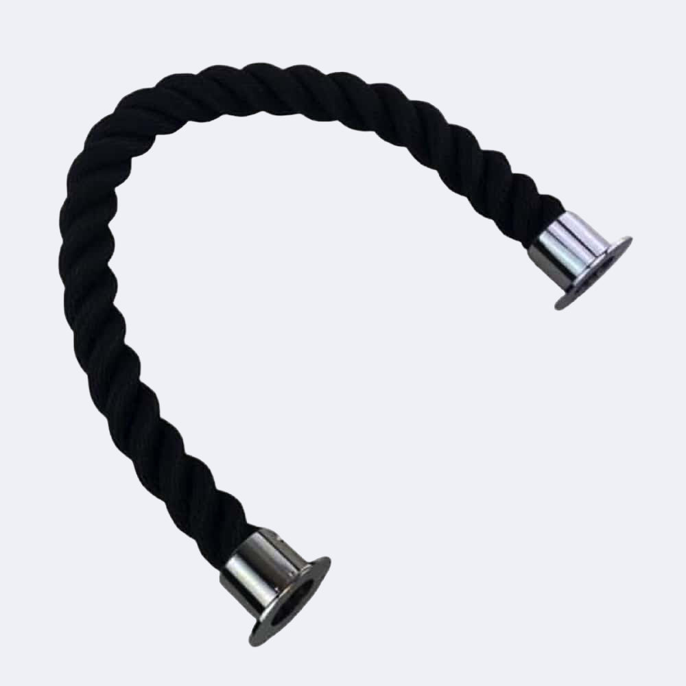 Synthetic Black Barrier Rope With Cup Ends