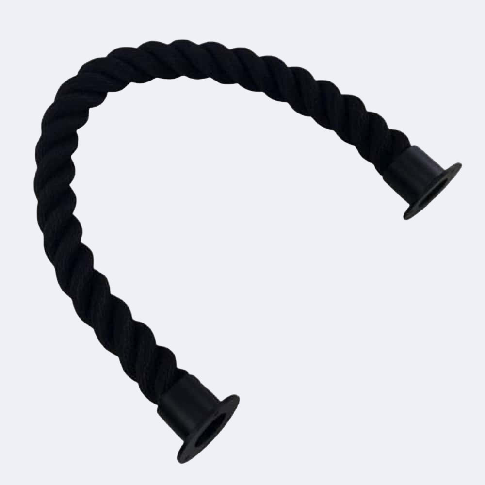 Synthetic Black Barrier Rope With Cup Ends