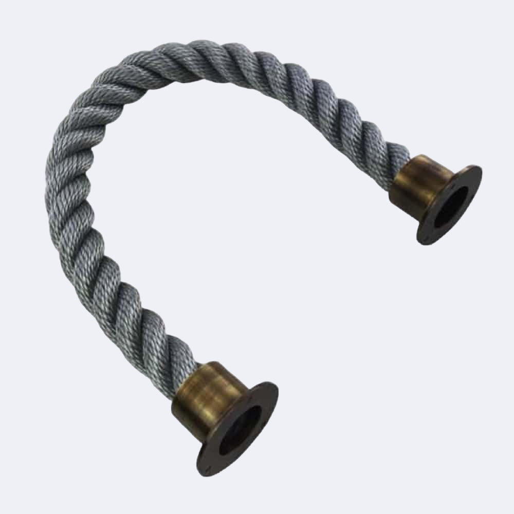 Synthetic Grey Barrier Rope With Cup Ends