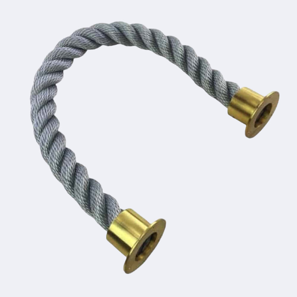 Synthetic Grey Barrier Rope With Cup Ends