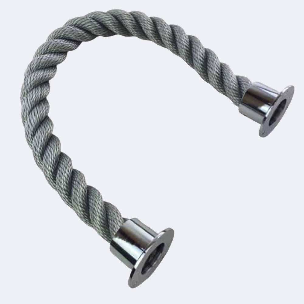 Synthetic Grey Barrier Rope With Cup Ends