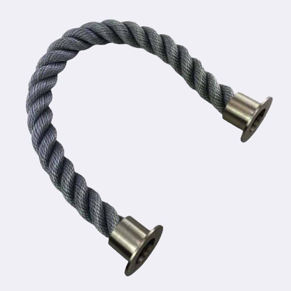 Synthetic Grey Barrier Rope With Cup Ends
