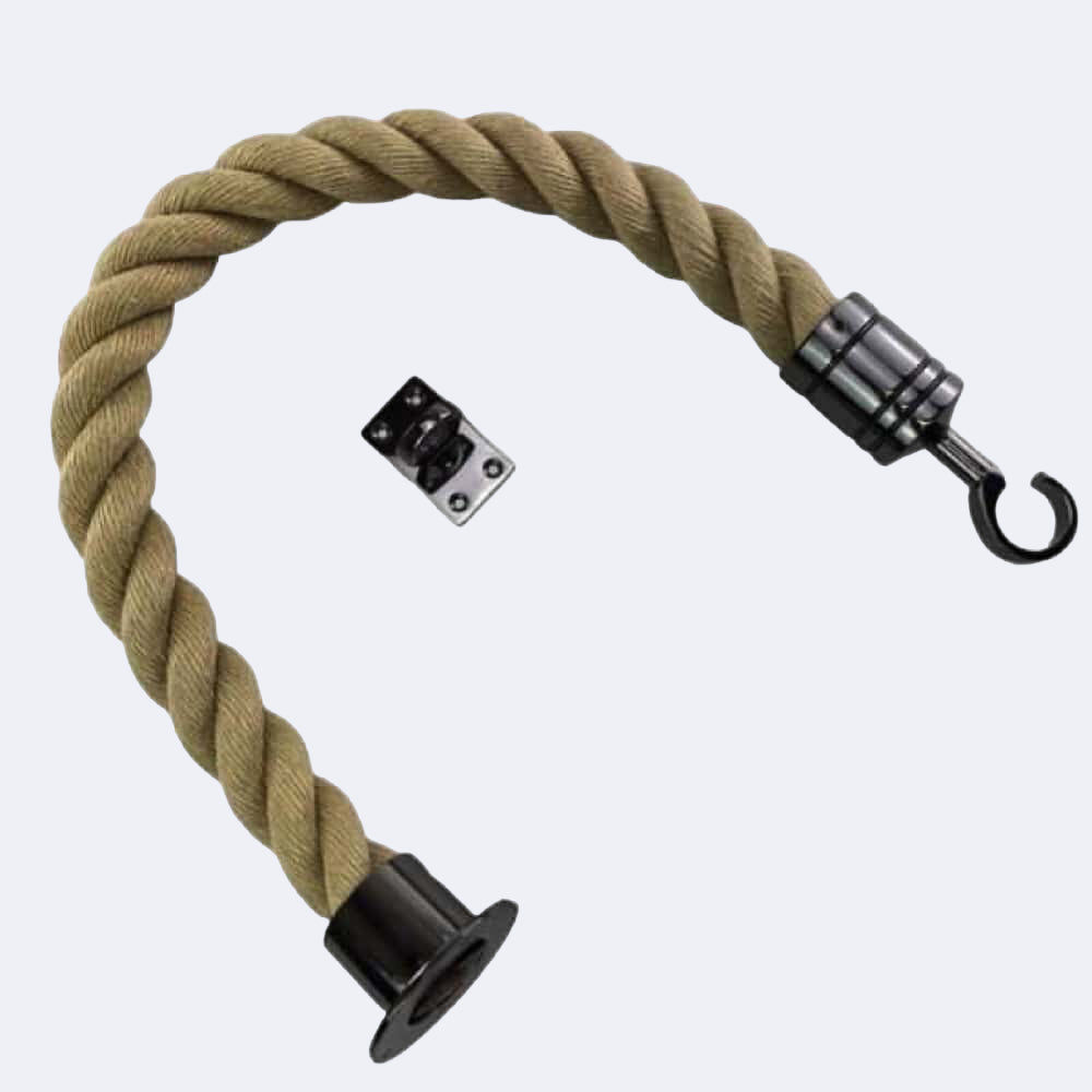 Synthetic Polyhemp Barrier Rope With Cup End, Hook & Eye Plate
