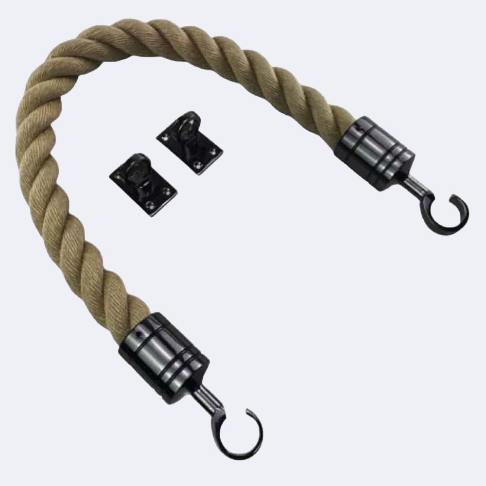Synthetic Polyhemp Barrier Rope With Hook & Eye Plates