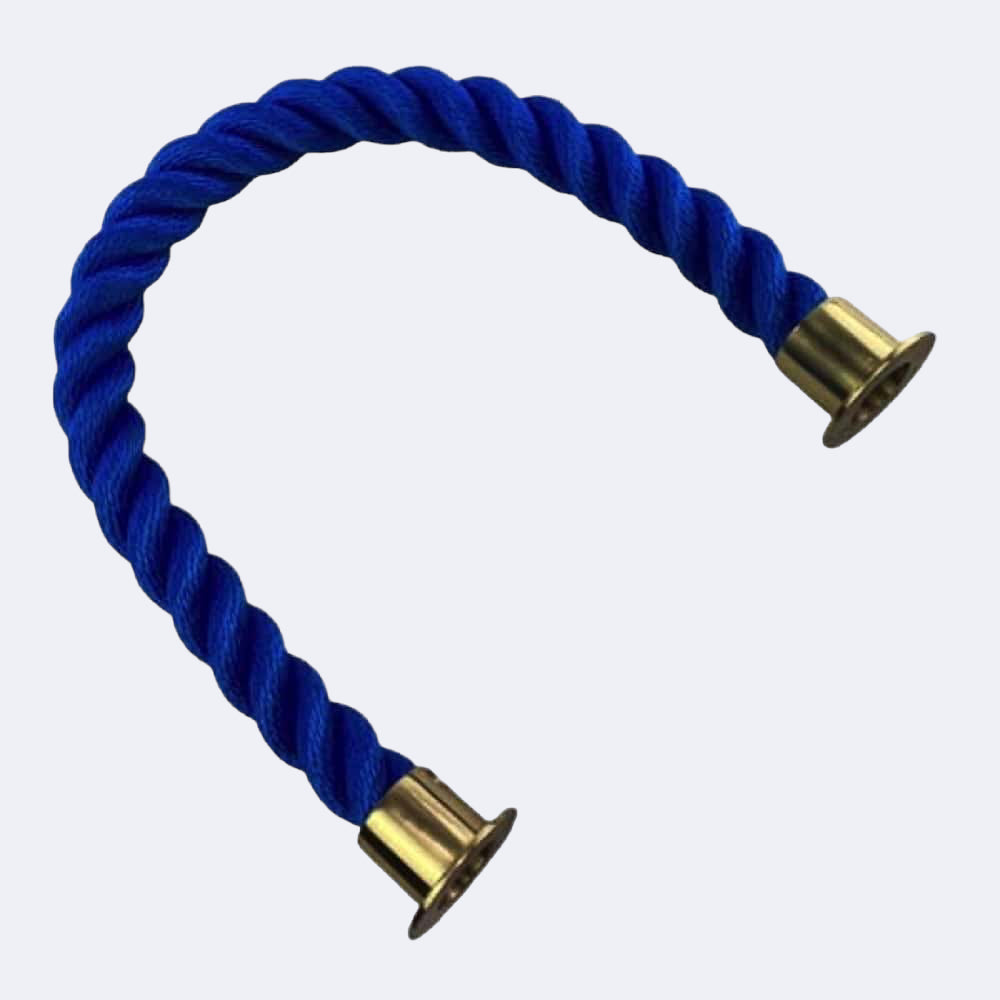 Synthetic Royal Blue Barrier Rope With Cup Ends