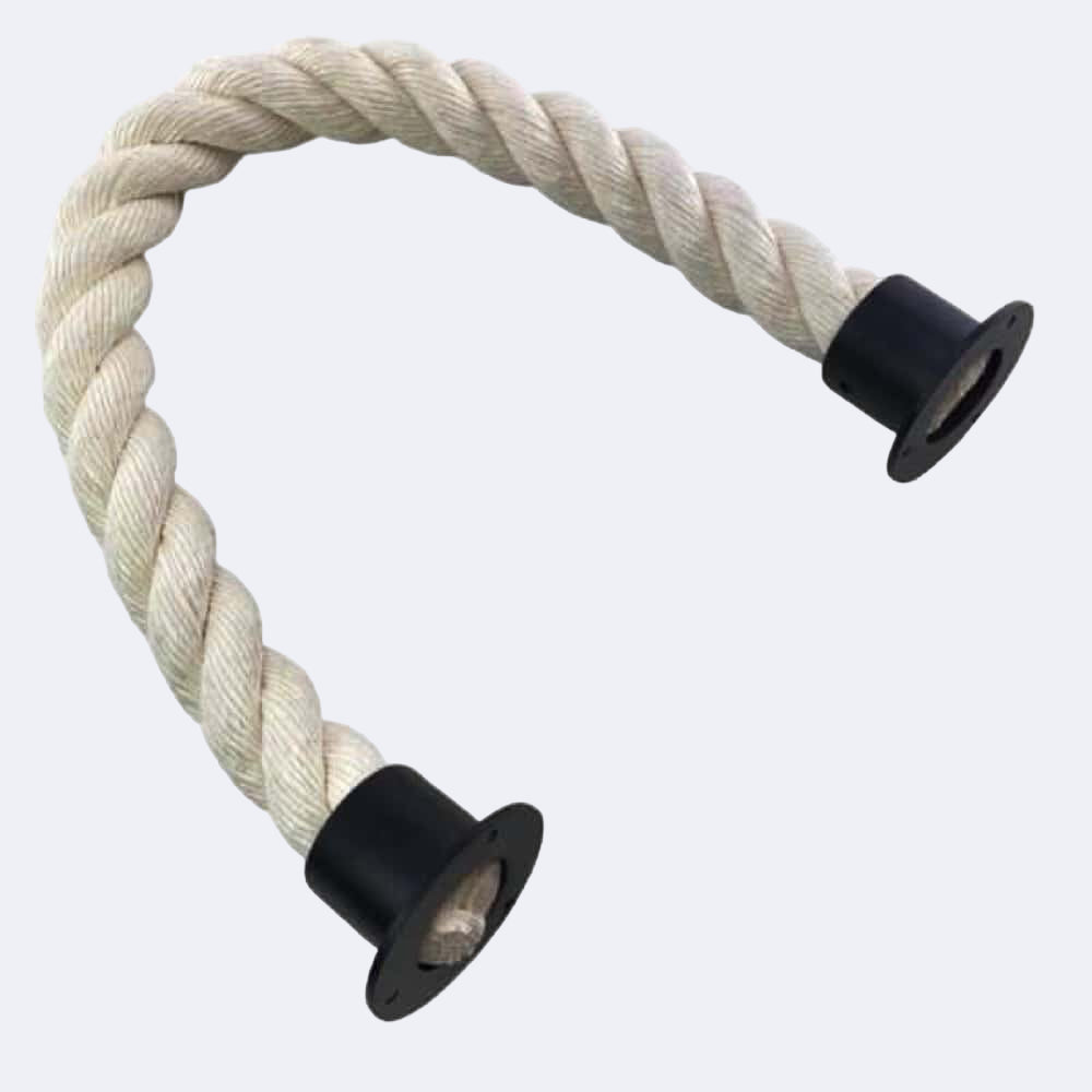 Synthetic White Cotton Barrier Rope With Cup Ends