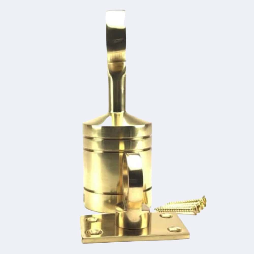 32mm Polished Brass Hook And Eye Plate Rope Fittings