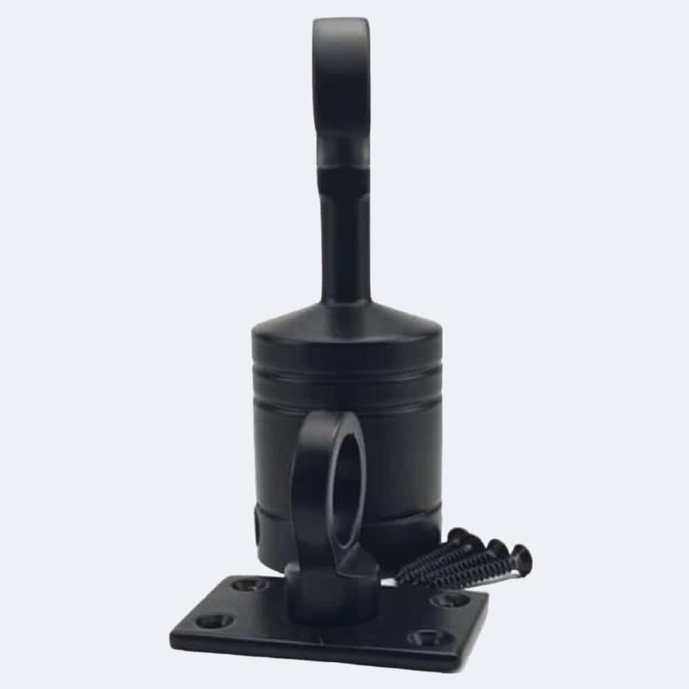 32mm Powder Coated Black Hook And Eye Plate Rope Fittings