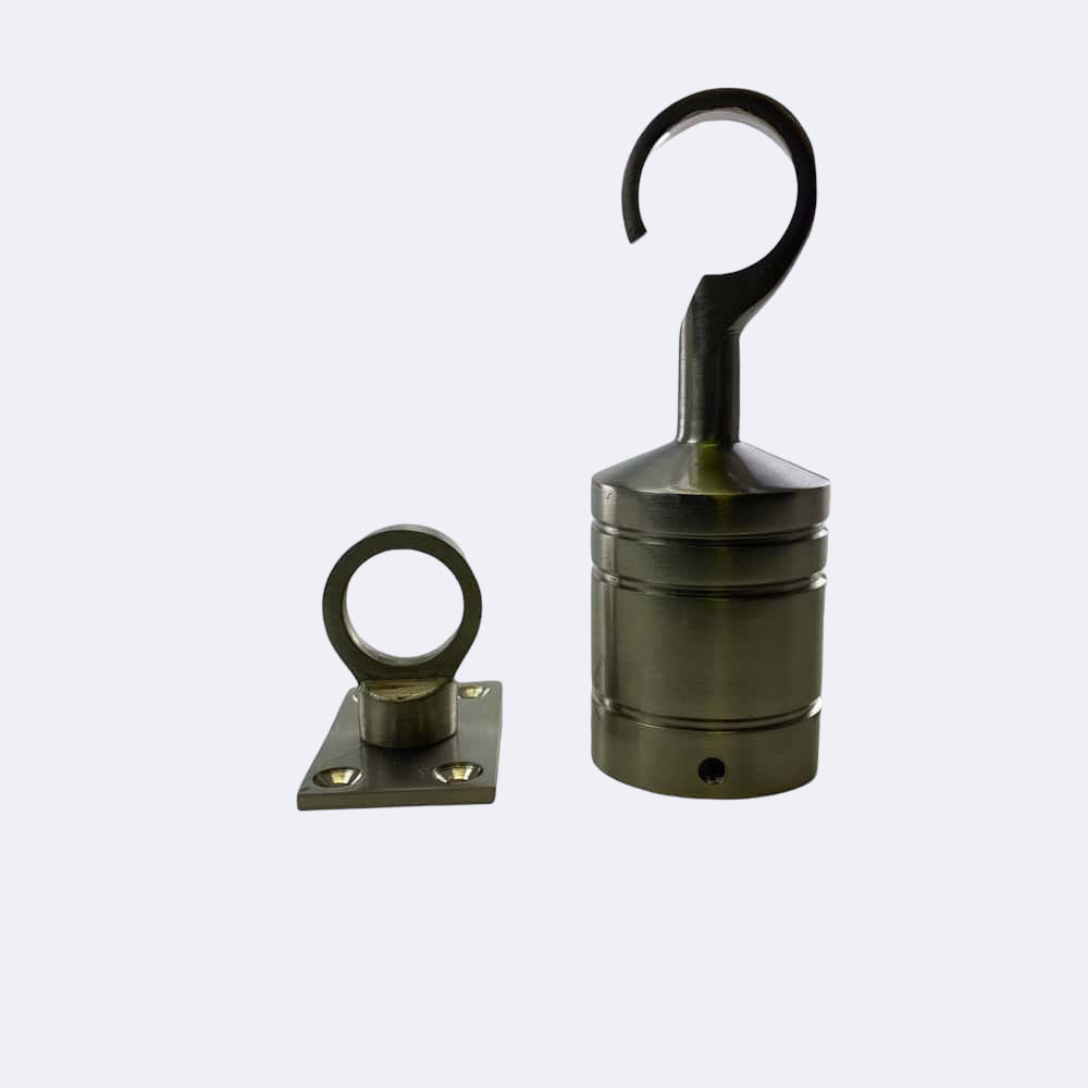 32mm Satin Nickel Hook And Eye Plate Rope Fittings