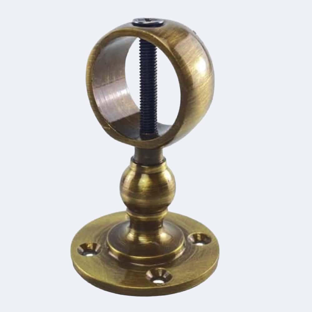 32mm Antique Brass Low Profile Handrail Brackets
