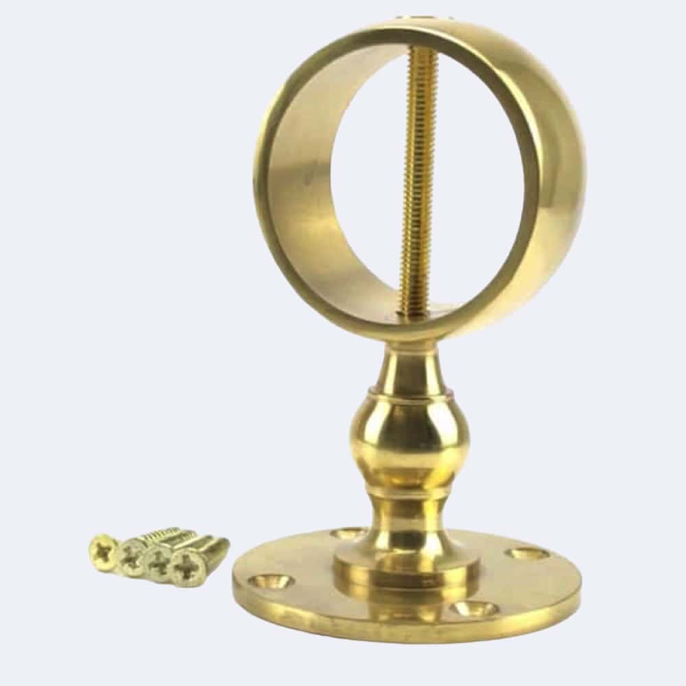 32mm Polished Brass Low Profile Handrail Brackets