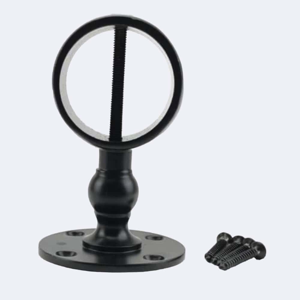 32mm Powder Coated Black Low Profile Handrail Brackets
