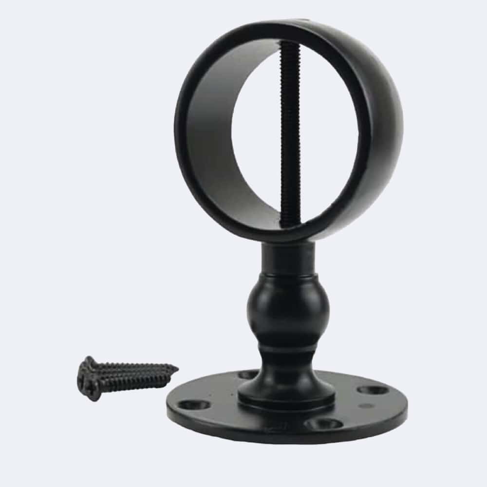 32mm Powder Coated Black Low Profile Handrail Brackets