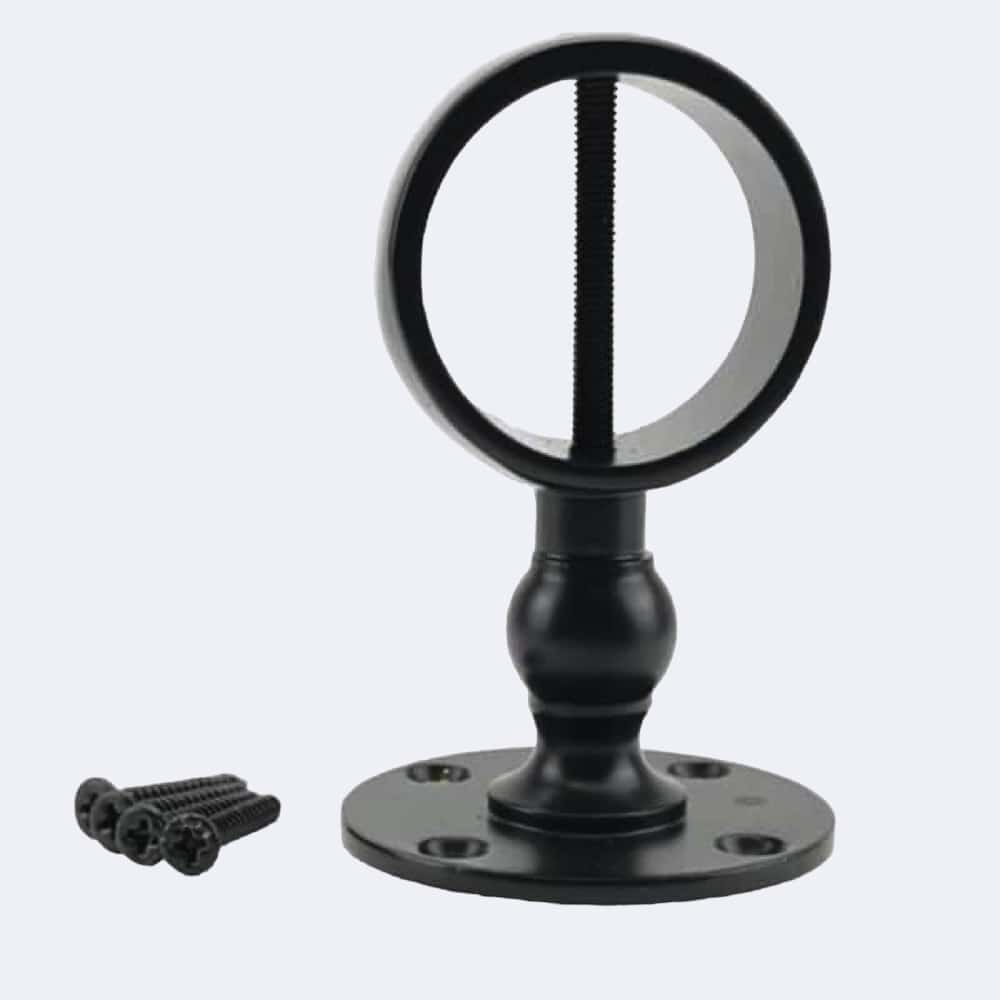 32mm Powder Coated Black Low Profile Handrail Brackets