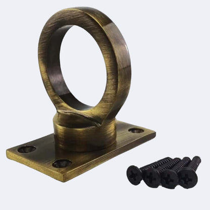 36mm Antique Brass Eye Plate Rope Fittings