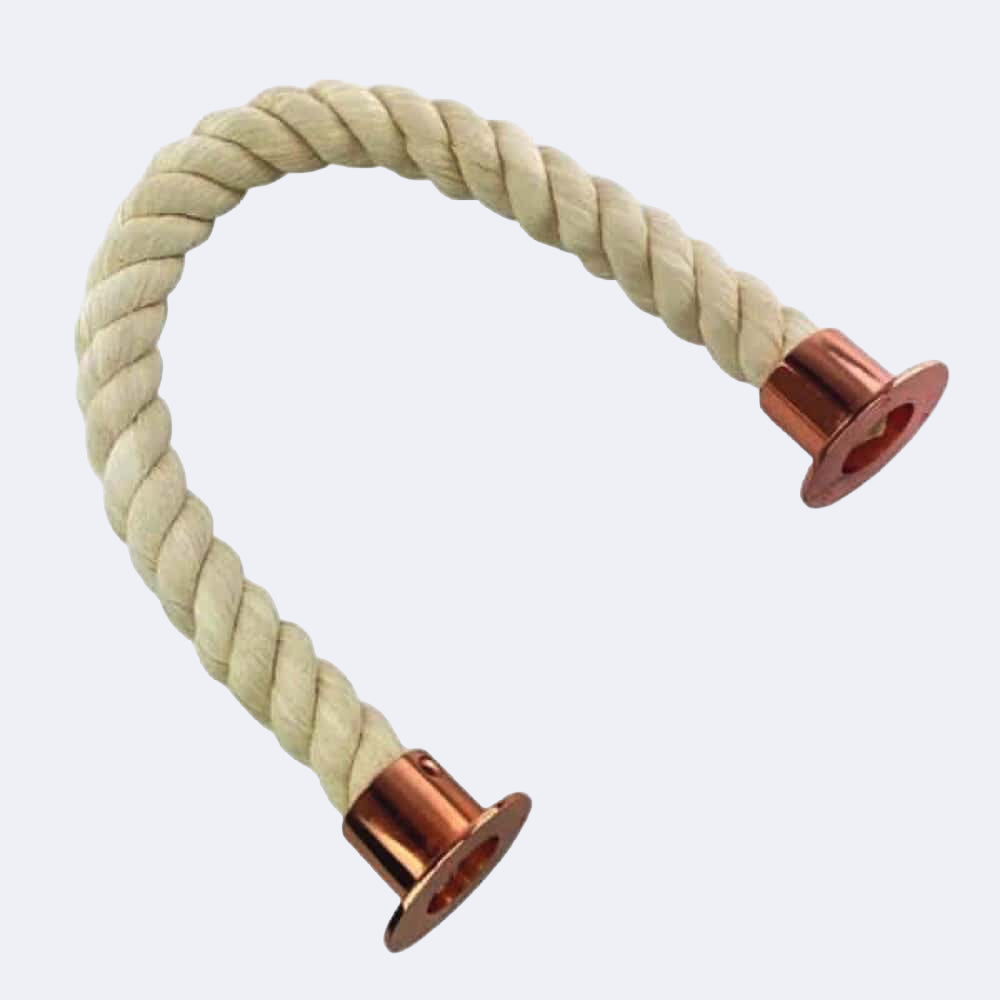 Natural Jute Barrier Rope With Hooks & Eye Plates - RopeServices UK
