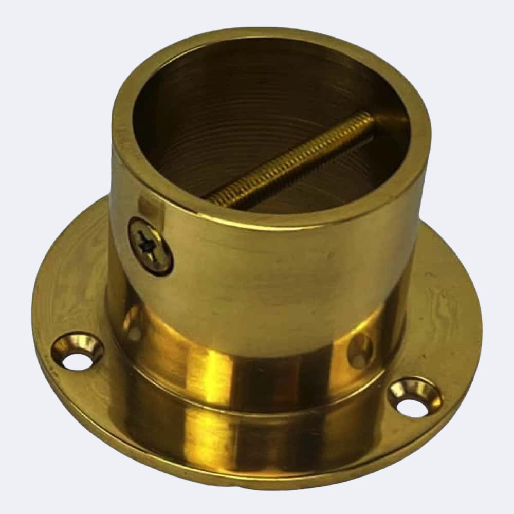 50mm Polished Brass Cup End Rope Fittings