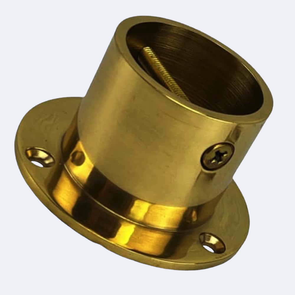 36mm Polished Brass Cup End Rope Fittings