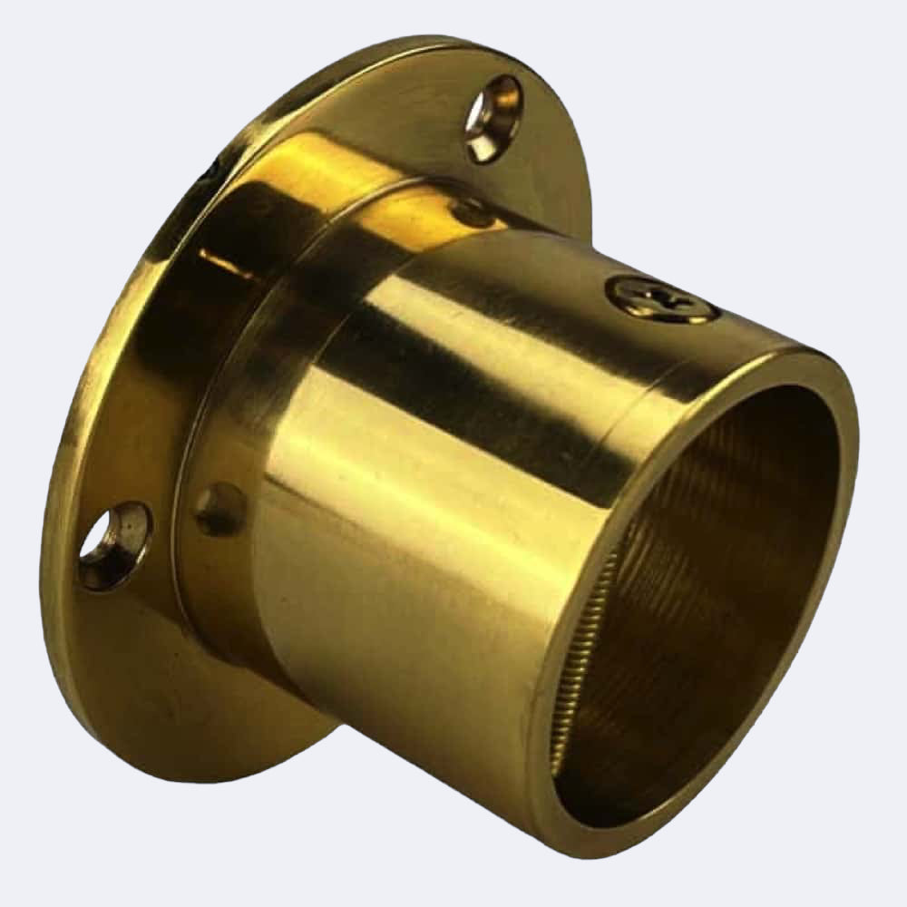 40mm Polished Brass Cup End Rope Fittings