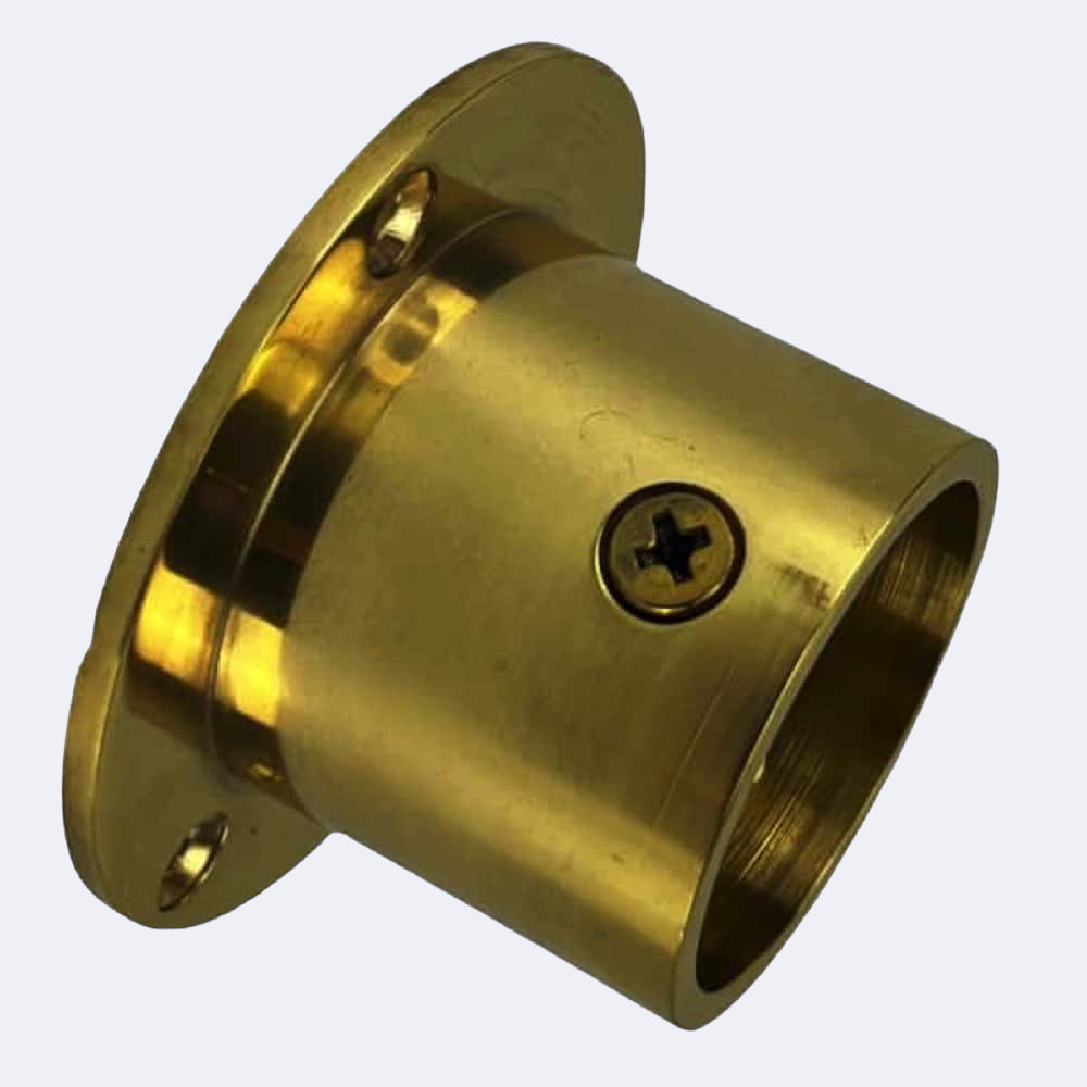 50mm Polished Brass Cup End Rope Fittings