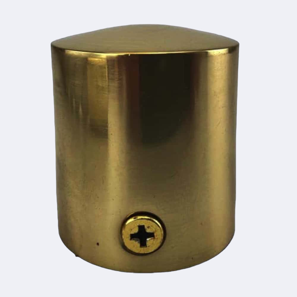 Brass Rope Guide 40mm Polished Brass End Cap Rope Fittings | Stair Ropes UK