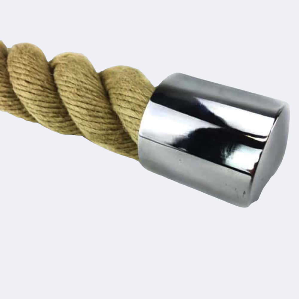 28mm Polished Chrome End Cap Rope Fittings | Stair Ropes UK