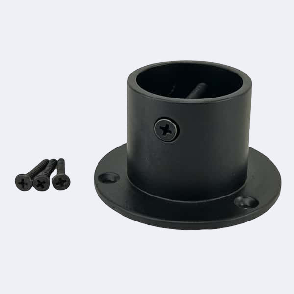 24mm Rope Bracket 24mm Powder Coated Black Cup End Rope Fittings | Stair Ropes UK
