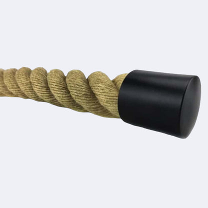 24mm Powder Coated Black End Cap Rope Fittings