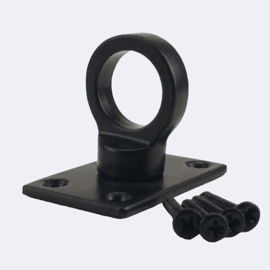 32mm Powder Coated Black Eye Plate Rope Fittings