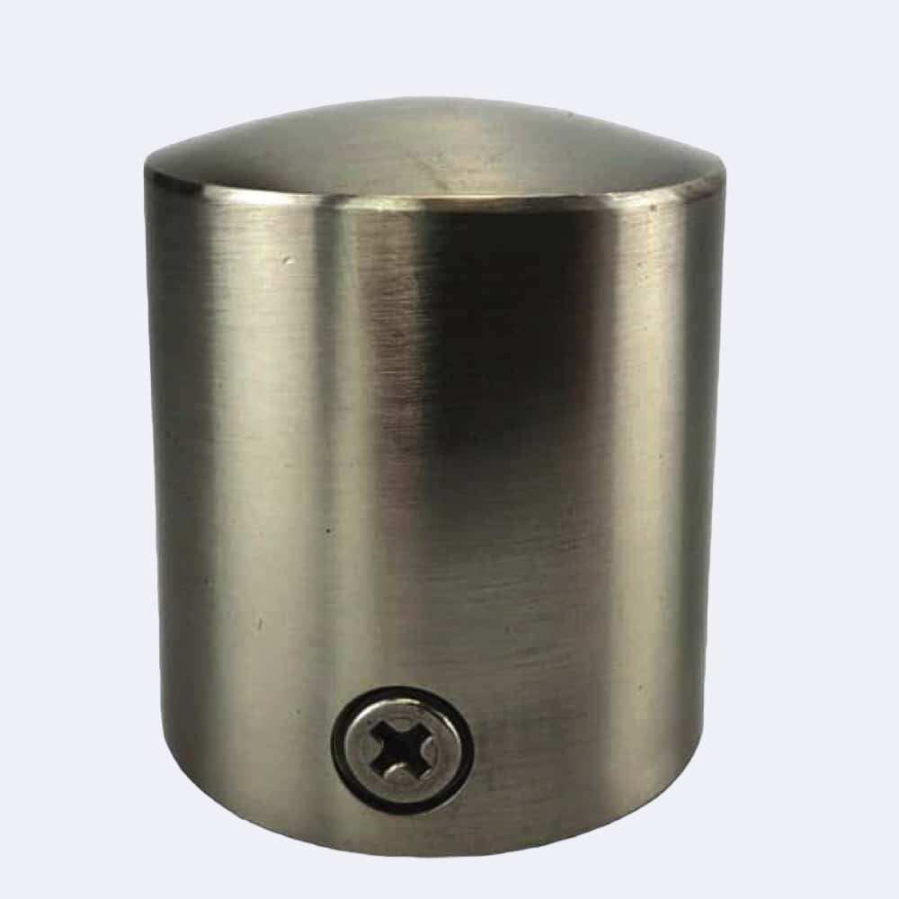24mm Satin Nickel End Cap Rope Fittings | Stair Ropes UK