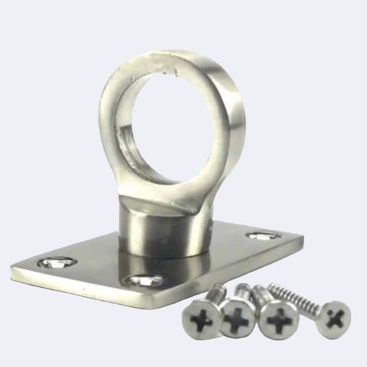 32mm Satin Nickel Eye Plate Rope Fittings