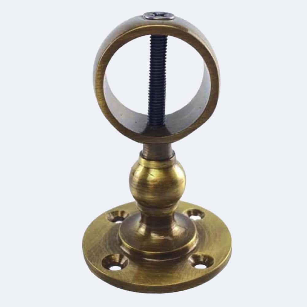 24mm Antique Brass Low Profile Handrail Brackets