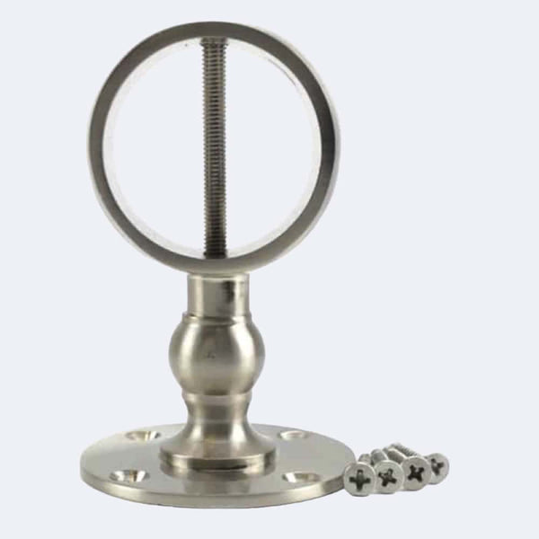 24mm Satin Nickel Low Profile Handrail Brackets | Stair Ropes UK